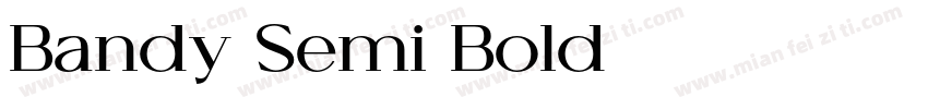 Bandy Semi Bold字体转换